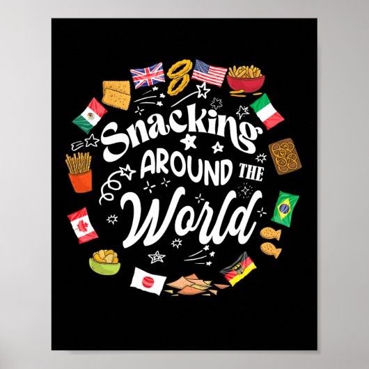 Snacken rond de wereld Vakantie Snacking Showca Poster (Voorkant)