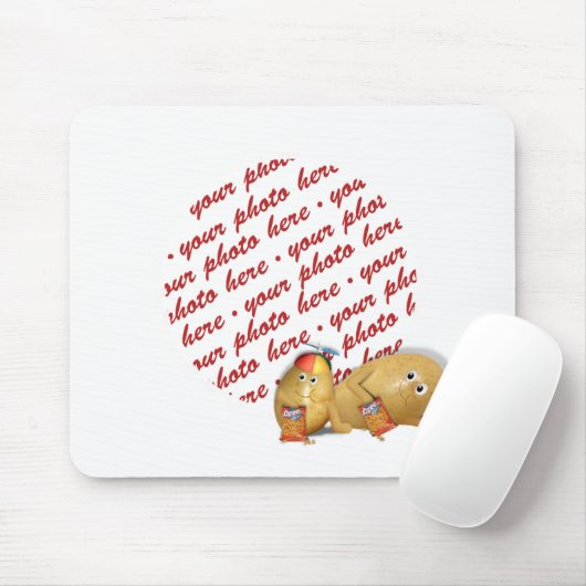 Snacking Potatoes - Vader & Zoon Foto Lijst Muismat (Met muis)