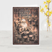 Snacking Santa Kaart (Gele Bloem)