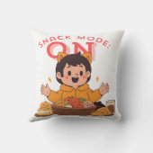 Snackmodus: AAN – Schattige stripfiguurtje met sna Kussen (Achterkant)