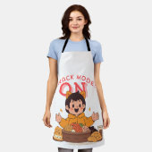 Snackmodus: AAN – Schattige stripfiguurtje met sna Schort (Gedragen)