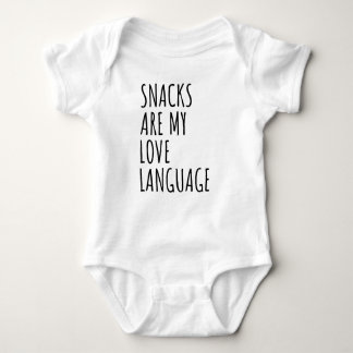 Snacks Are My Love Language Baby Valentine Day Romper