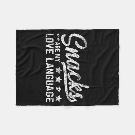 Snacks Are My Love Language Valentine Day Food Lov Fleece Deken (Voorkant (Horizontaal))