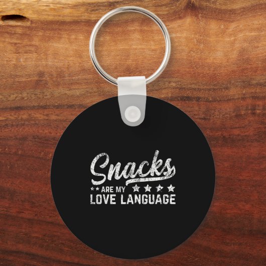 Snacks Are My Love Language Valentine Day Food Lov Sleutelhanger (Voorkant)