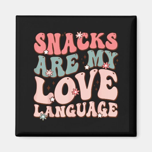 Snacks Are My Love Language Valentine Day Kids Boy Magneet (Voorkant)