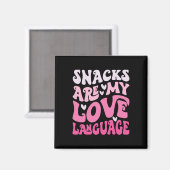 Snacks Are My Love Language Valentine Day Kids Boy Magneet (Voorkant / Achterkant)