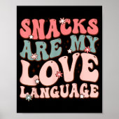 Snacks Are My Love Language Valentine Day Kids Boy Poster (Voorkant)
