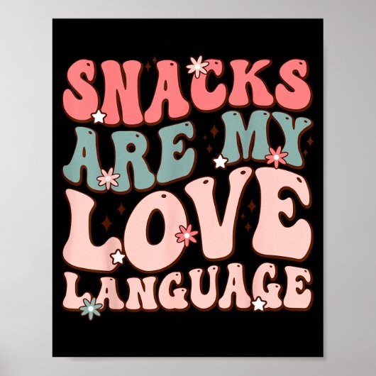 Snacks Are My Love Language Valentine Day Kids Boy Poster (Voorkant)