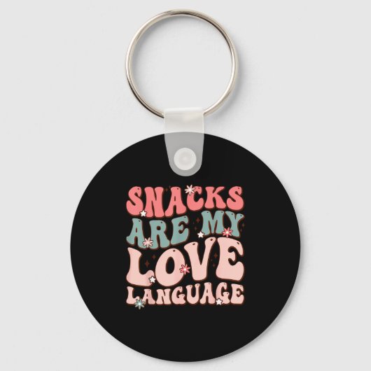 Snacks Are My Love Language Valentine Day Kids Boy Sleutelhanger (Voorkant)