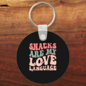 Snacks Are My Love Language Valentine Day Kids Boy Sleutelhanger (Voorkant)