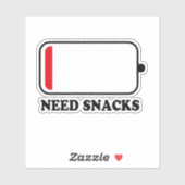 Snacks Batterij Vinyl Sticker, Snacks Sticker (Vel)