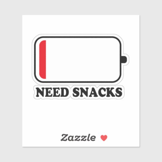 Snacks Batterij Vinyl Sticker, Snacks Sticker (Vel)