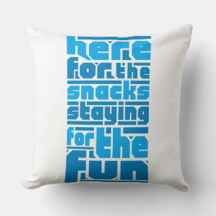 Snacks en leuk ontwerp, Funny Party Shirt, Snack L Kussen