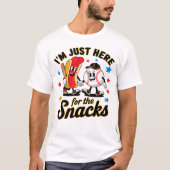 Snacks Honkbal Hotdog Cartoon Funny T-shirt (Voorkant)