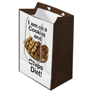 Snacks Ik ben op een koekjes- en chipsdieet Funny Medium Cadeauzakje