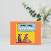Snacks klaar, drama stabiel briefkaart (Staand voorkant)