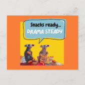 Snacks klaar, drama stabiel briefkaart (Voorkant)