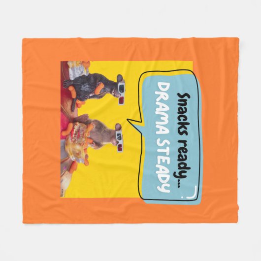 Snacks klaar, drama stabiel fleece deken (Voorkant (Horizontaal))