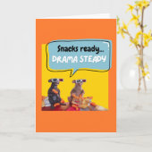 Snacks klaar, drama stabiel kaart (Gele Bloem)