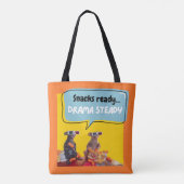 Snacks klaar, drama stabiel tote bag (Achterkant)