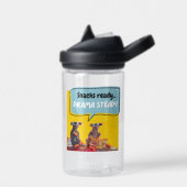 Snacks klaar, drama stabiel waterfles (Links)