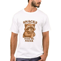 Snacks maken me aardiger Grappige wasbeer