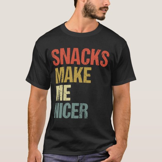 Snacks maken me aardiger t-shirt (Voorkant)