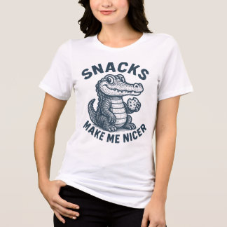 Snacks maken me aardiger Vintage alligator Tri-Blend Shirt