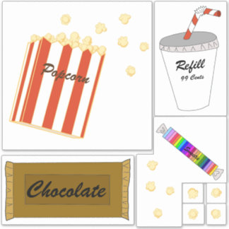 Snacks met Movie Theater Sticker