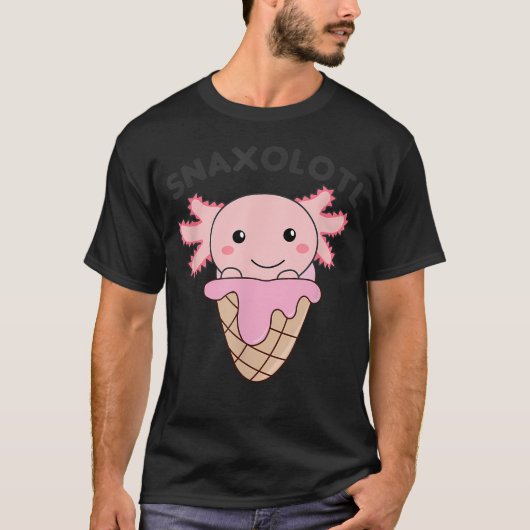 Snacks Pun Snaxolotl Ijs T-shirt (Voorkant)