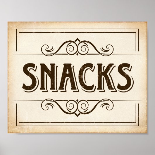  SNACKS Sign Print (Voorkant)