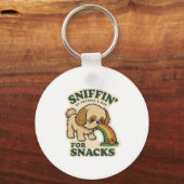 Snacks Snuffelaar Shih Tzu St.Patrick's Dag Sleutelhanger (Achterkant)