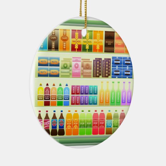 snacks voor supermarkten keramisch ornament (Rechts)