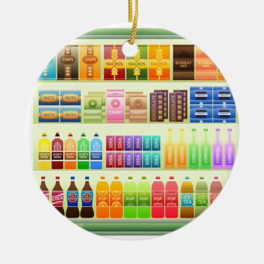 snacks voor supermarkten keramisch ornament (Voorkant)