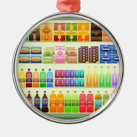snacks voor supermarkten metalen ornament (Voorkant)