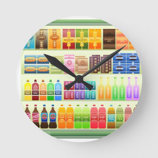 snacks voor supermarkten ronde klok (Voorkant)