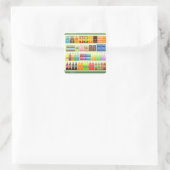 snacks voor supermarkten vierkante sticker (Tas)