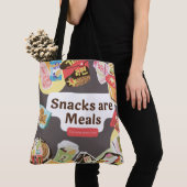 Snacks zijn maaltijden Canvas tas - grappige dagel (Dichtbij)