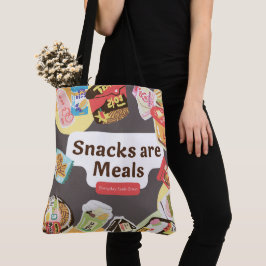 Snacks zijn maaltijden Canvas tas - grappige dagel
