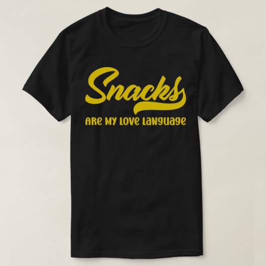 Snacks zijn mijn liefde taal grappige Valentijnsda T-shirt (Design voorkant)