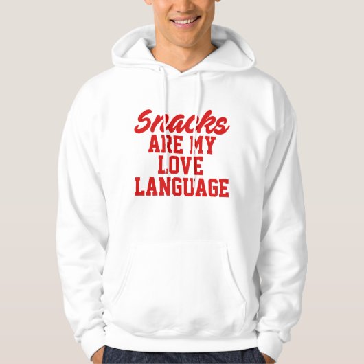 Snacks zijn mijn liefdestaal hoodie (Voorkant)