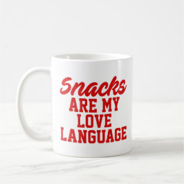 Snacks zijn mijn liefdestaal koffiemok
