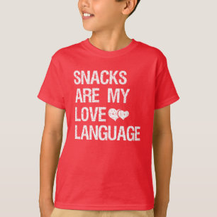 Snacks zijn mijn liefdestaal, momentopnamen t-shirt