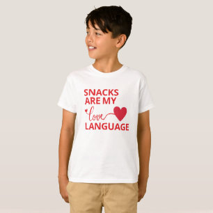 Snacks zijn mijn liefdestaal t-shirt