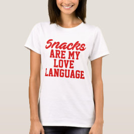 Snacks zijn mijn liefdestaal t-shirt