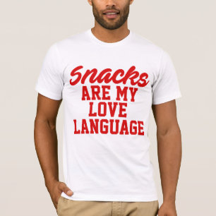 Snacks zijn mijn liefdestaal t-shirt