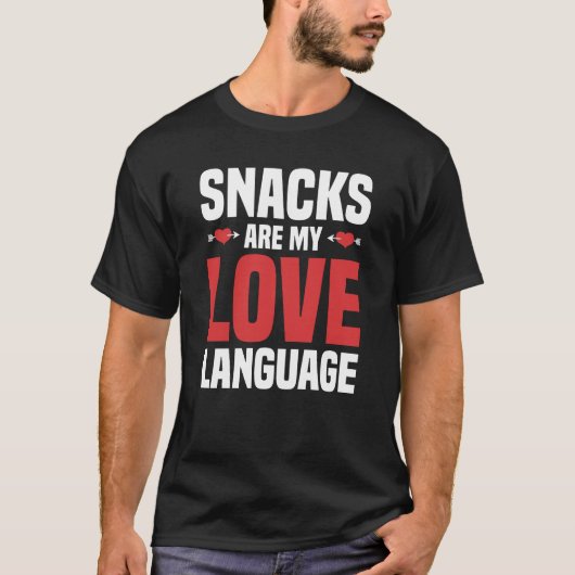 Snacks zijn mijn liefdestaal t-shirt (Voorkant)