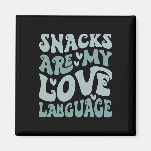 Snacks zijn mijn liefdestaal Valentijnsdag Kindere Magneet (Voorkant)