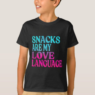 Snacks zijn mijn liefdestaal Valentijnsdag Kindere T-shirt