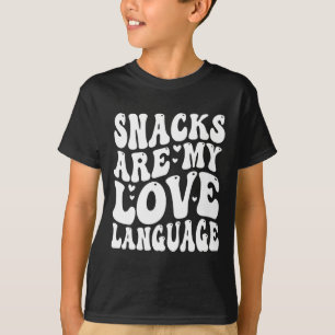 Snacks zijn mijn liefdestaal Valentijnsdag Kindere T-shirt